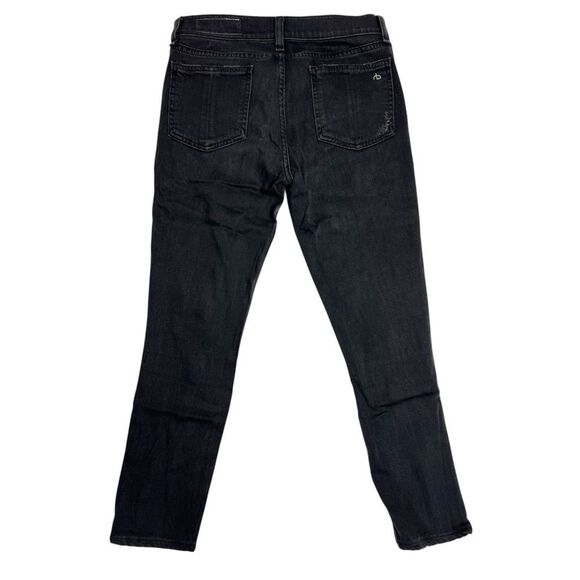 Rag & Bone Black Skinny Jean Soft Rock with Holes Distressed Size 28 - Picture 8 of 10